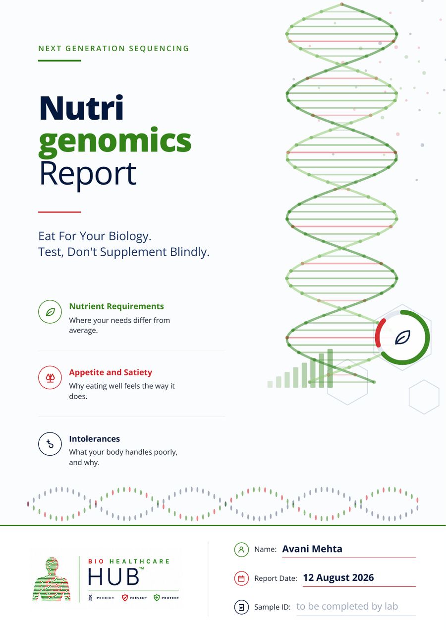 Sample DNA report cover